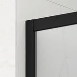 Pravokotna tuš kabina SAT Tex BB 120x90 cm s crnim profilima i prozirnim staklom