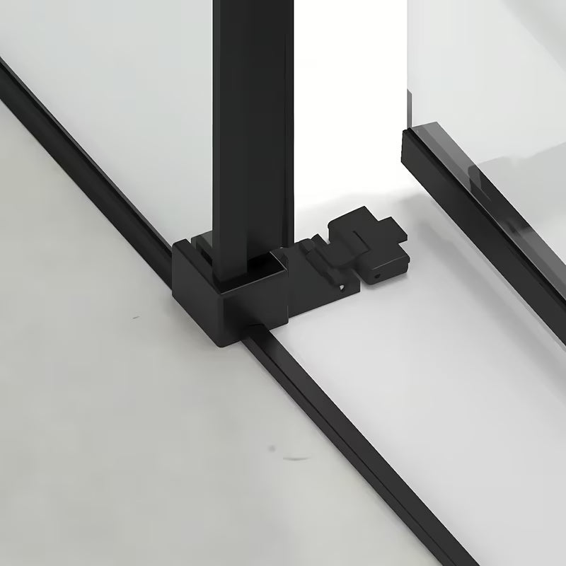 Pravokotna tuš kabina SAT Tex BB 120x90 cm s crnim profilima i prozirnim staklom