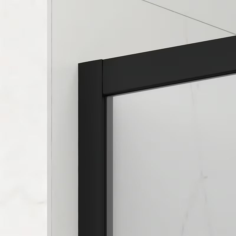 Pravokotna tuš kabina SAT Tex BB 140x80 cm s crnim profilima i prozirnim staklom