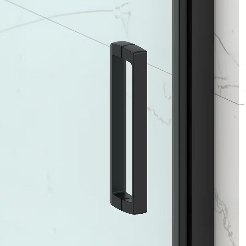 Crni drsno tuš vrata SAT Tex-C 90 cm s prozirnim sigurnosnim staklom i Easyclean obradom.