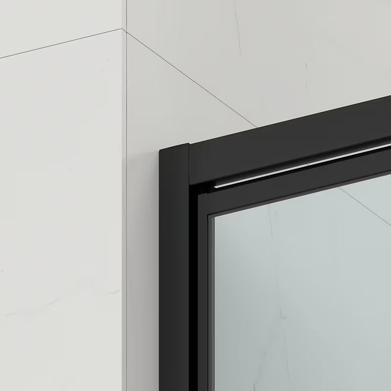 Crni drsno tuš vrata SAT Tex-C 90 cm s prozirnim sigurnosnim staklom i Easyclean obradom.