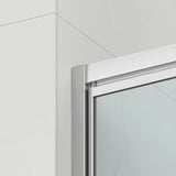 Kvadratna tuš kabina SAT Tex-C 100x100 cm s kliznim vratima, prozirnim staklom i kromiranim okvirom