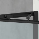 Pravokotna tuš kabina SAT Tex-C 100x90 cm u crnoj boji s kliznim vratima i prozirnim staklom.