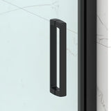 Pravokotna tuš kabina SAT Tex-C 100x90 cm u crnoj boji s kliznim vratima i prozirnim staklom.