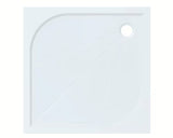 Kvadratna tuš kabina SAT Tex 80x80 cm s prozirnim staklom, kliznim vratima i profilima u sjajnom kromu.