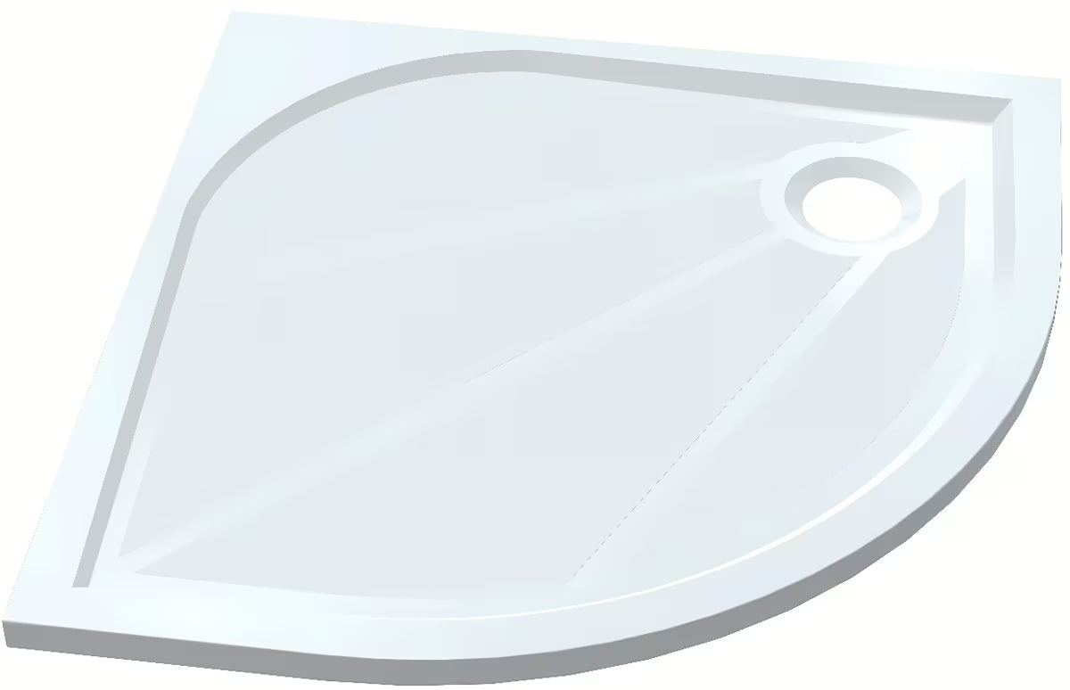 Polkrožna tuš kabina SAT Tex 90x90 cm s prozirnim staklom i sjajnim kromiranim profilima