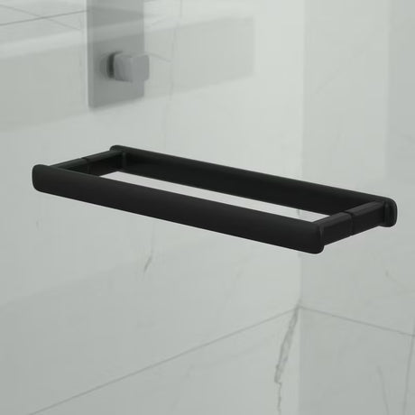 Pravokotni brezokvirni tuš kabina SAT Tgd New 100x90 cm v mat črni barvi s prozornim steklom