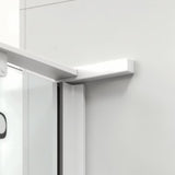 Pravokotni brezokvirni tuš kabina SAT TGD New 120x100 cm v mat beli barvi s prozornim steklom