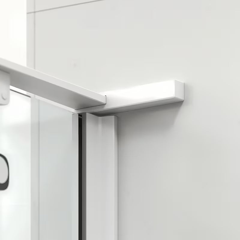 Pravokotni brezokvirni tuš kabina SAT TGD New 120x100 cm v mat beli barvi s prozornim steklom