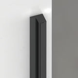 Tuš vrata za nišo SAT TGD New 120 cm v črni mat barvi s prozornim steklom in skritimi tečaji
