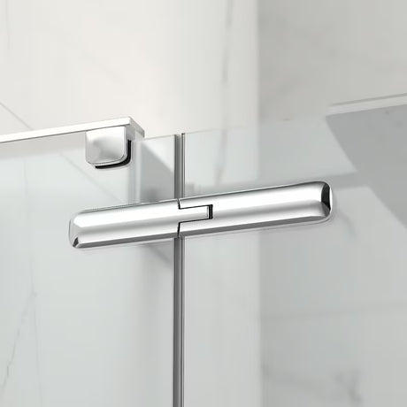 Pravokotni brezokvirni tuš kabina SAT Tgd New 90x80 cm v kromu s prozornim steklom