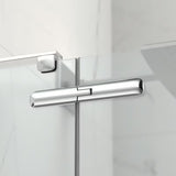 Pravokotni brezokvirni tuš kabina SAT Tgd New 90x80 cm v kromu s prozornim steklom