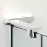 Pravokotni brezokvirni tuš kabina SAT Tgd New 90x80 cm v kromu s prozornim steklom