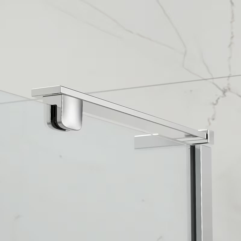 Pravokotni brezokvirni tuš kabina SAT Tgd New 90x80 cm v kromu s prozornim steklom