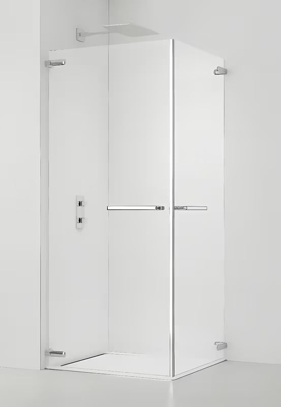 Pravokotna tuš kabina SAT TGD New 100x90 cm v sijaj krom izvedbi s prozornim steklom in premazom Easyclean.