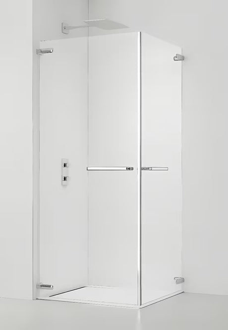 Pravokotna tuš kabina SAT TGD New 100x90 cm v sijaj krom izvedbi s prozornim steklom in premazom Easyclean.