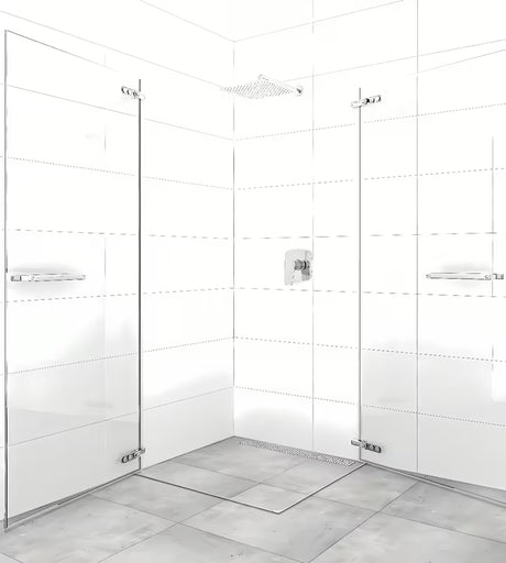 Pravokotna tuš kabina SAT TGD New 100x90 cm v sijaj krom izvedbi s prozornim steklom in premazom Easyclean.