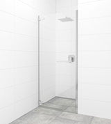 Vratna tuš vrata SAT Tgd New 100 cm v krom izvedbi s prozornim varnostnim steklom in premazom Easyclean.