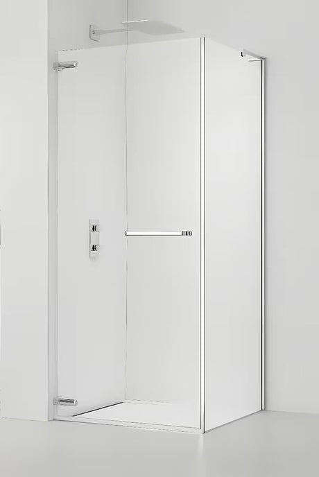 Pravokotna tuš kabina SAT TGD New 90x80 cm s prozornim steklom in profili v sijajnem kromu.