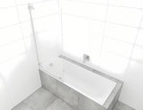 Stena za Kopalno Kad SAT Tgd New 150x80 cm s prozornim steklom in profilom v sijajnem kromu