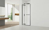 Tuš vrata SAT Tgd New za nišu 90 cm u mat crnoj boji s prozirnim staklom