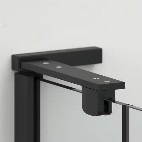 Tuš vrata SAT Tgd New za nišu 90 cm u mat crnoj boji s prozirnim staklom