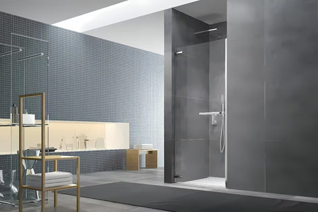 Bezokvirna tuš vrata SAT TGD New 100 cm za nišu u sjajnom kromu s prozirnim staklom