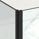 Kvadratna tuš kabina SAT TGD New 80x80 cm u mat crnoj boji s prozirnim staklom