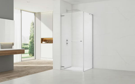 Bezokvirni kvadratna tuš kabina SAT Tgd New 90x90 cm u sjajnom kromu s prozirnim staklom