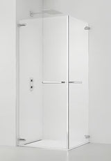 Bezokvirni kvadratna tuš kabina SAT TGD New 90x90 cm u sjajnom kromu s prozirnim staklom