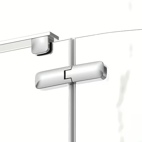 Polkrožna tuš kabina SAT TGD New 90x90 cm u krom izvedbi s prozirnim staklom i vratima na šarke