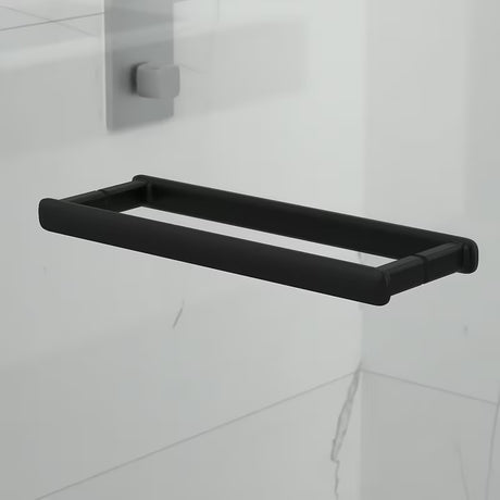 Pravokotna tuš kabina SAT Tgd New 100x80 cm u crnoj mat boji s prozirnim staklom i bezokvirnom izvedbom.