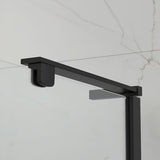 Pravokotna tuš kabina SAT TGD New 100x90 cm u crnoj mat boji s prozirnim staklom