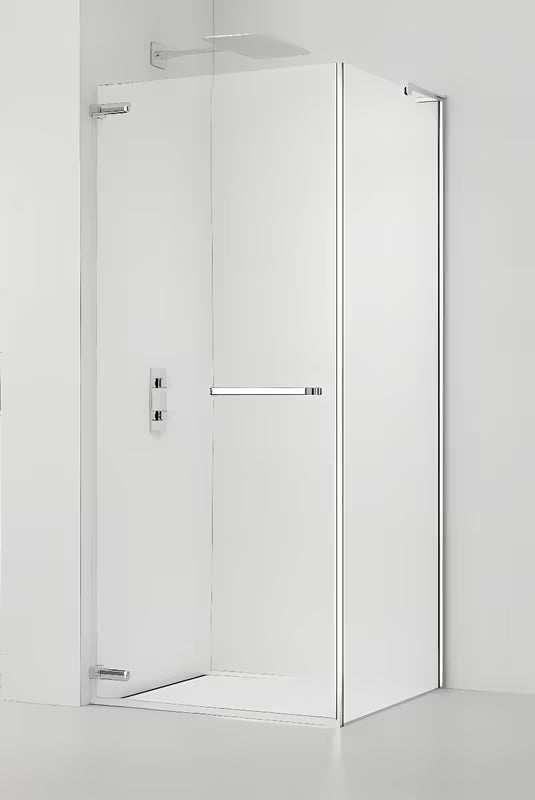 Pravokotna tuš kabina SAT TGD New 90x80 cm s prozirnim staklom i profilima u sjajnom kromu.