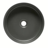 Okrugli umivalnik na ploščo SAT Mood u tamnosivoj mat obradi, dimenzija 36x36x12 cm.