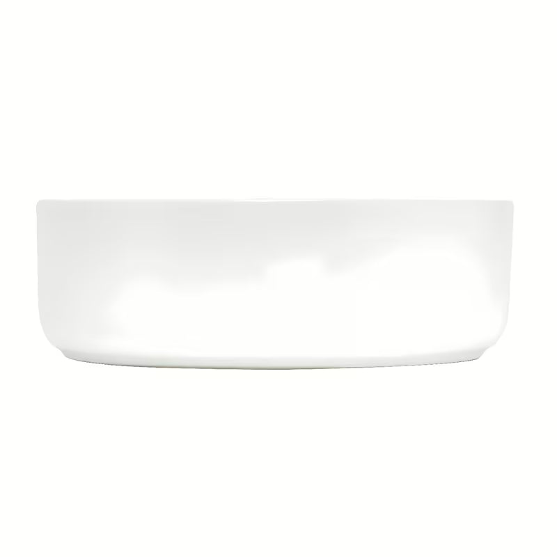 Okrugli umivalnik na ploščo SAT Mood od bijele mat keramike brez odprtine za armaturo i brez preliva.