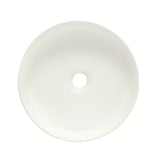 Okrugli umivalnik na ploščo SAT Mood od bijele mat keramike brez odprtine za armaturo i brez preliva.