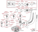 Sifon za Kad Avtomatik SAT Chrome u kromiranoj metalnoj izvedbi s upravljačem i sifonom