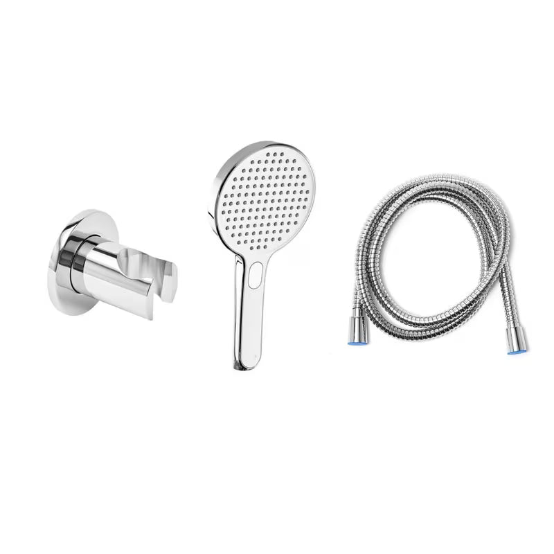 Krom komplet za kad SAT s ručnim tušem i crijevom s tri vrste mlaza.