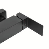 Enoročna armatura za tuš SAT Vision v mat črni barvi pro za stensko montažo