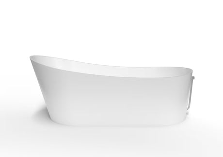 Samostoječa kad  SAT Miranda od lijevanog mramora 180x83,2 cm, prikladna do stene i za samostojeću ugradnju