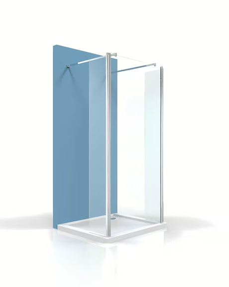 Bočna okretna tuš stijena SAT Walk-in od prozirnog stakla s kromiranim profilima