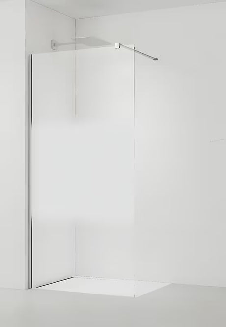 Walk-in tuš stena SAT Walk-in 100 cm v krom izvedbi s prozornim steklom in intimnim pasom