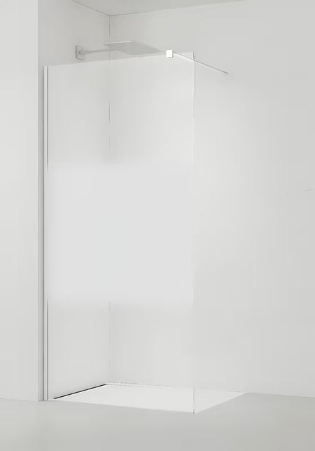 SAT Walk-in tuš stena Walk-In 100 cm v beli barvi s prozornim steklom in intimnim pasom