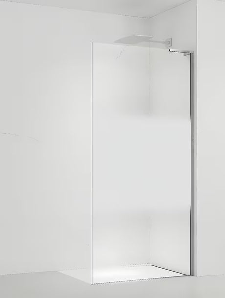 Walk-in tuš stena SAT Walk-in 100 cm v krom izvedbi s prozornim steklom in intimnim pasom