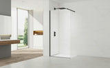Walk-in tuš kabina SAT Walk-in 100 cm s prozornim steklom in črnim profilom