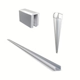 SAT Walk-in tuš stena Walk-In 140 cm iz prozornega varnostnega stekla s kromirano oporno palico