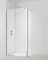 SAT Walk-in tuš stena Walk-In 140 cm v sijajnem kromu s prozornim steklom brez dekorja