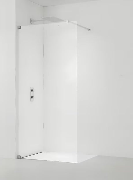 Tuš stena SAT Walk-in 60x200 cm v sijajnem kromu s prozornim steklom in površinsko obdelavo EasyClean.