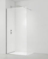 Tuš stena SAT Walk-in 60x200 cm s prozornim steklom in profili v sijajnem kromu.